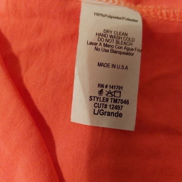 143 STORIES by LINE UP LADIES SHORT SLEEVE RUFFLE TUNIC- L - Picture 4 of 5